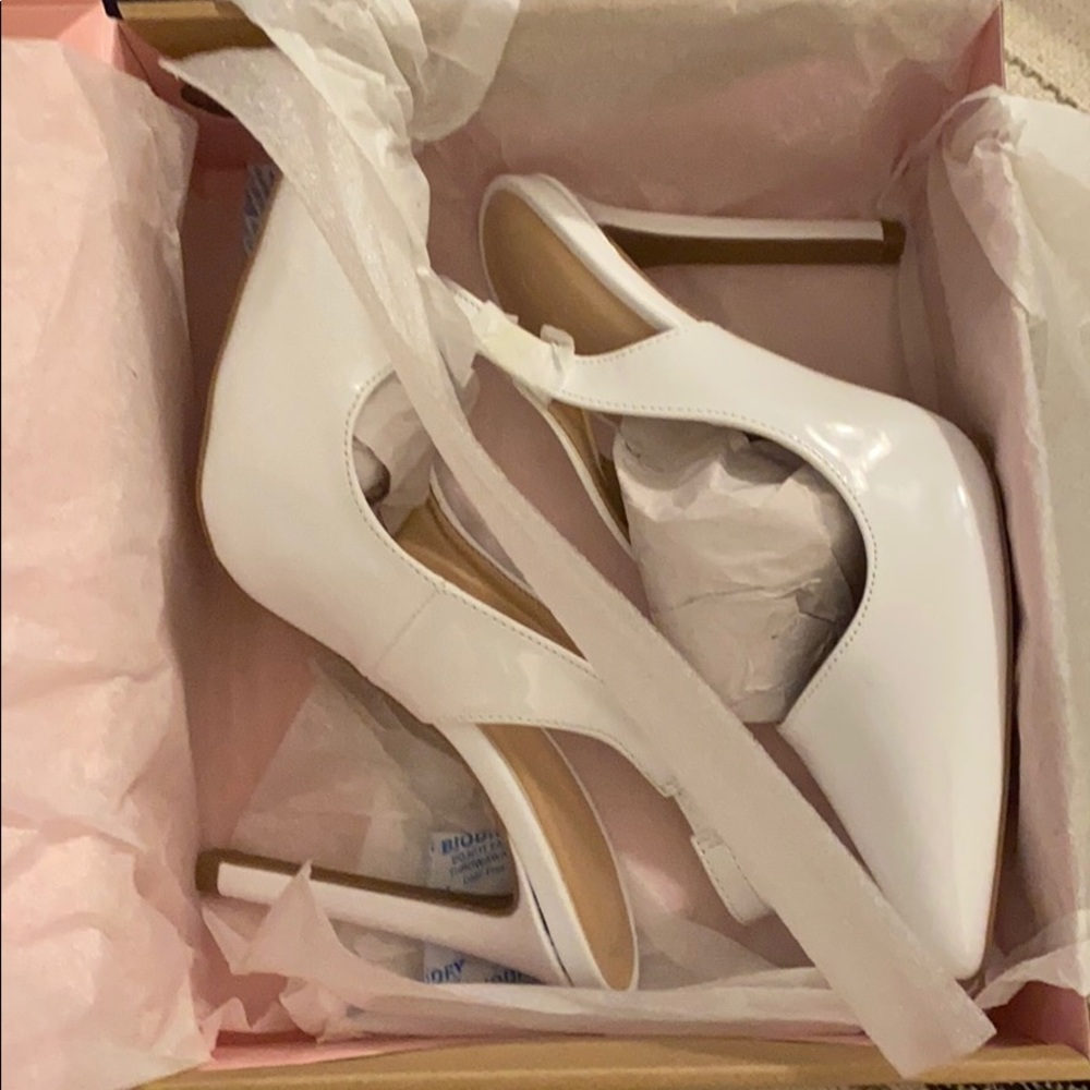 White Heels with back strap